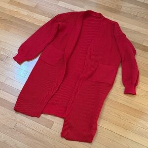 Chunky Cozy Red Women's Sweater